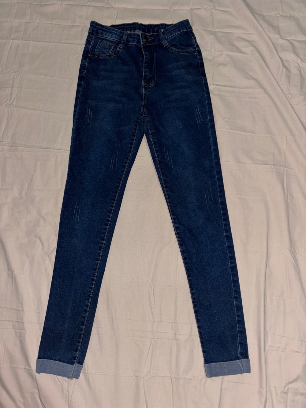 SHEIN Dark Blue Skinny Jeans